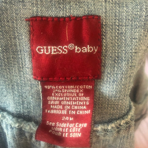GUESS BABY Denim Blue Jean Infant  Dress Size 24 months - Picture 4 of 4